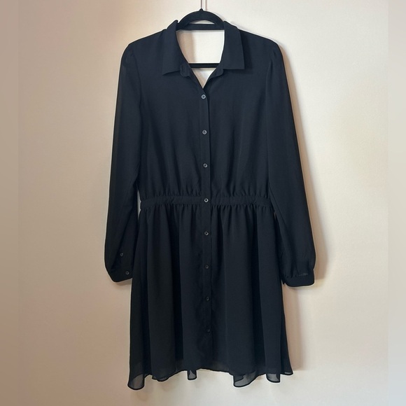 BCBGENERATION Long Sleeve Button Up Dress Size L - Picture 1 of 9